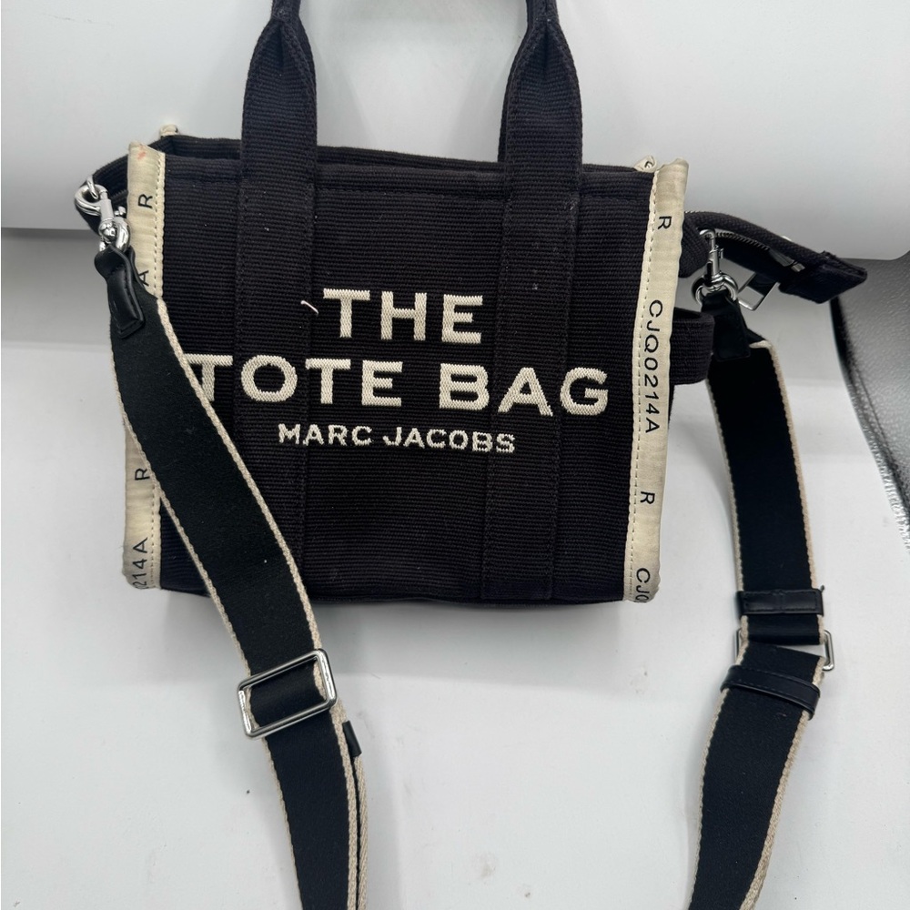 Marc Jacobs Black and Cream Messenger Bag